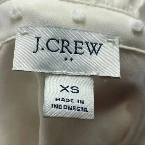 J.Crew V-neck ruffle sheer romantic blouse polka dot BC968  Twee new with tags - Picture 6 of 6